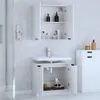 vidaXL 2-tlg. Badmöbel-Set Weiß Holzwerkstoff Produktbild-Vorschau 3