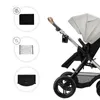 A close-up view of a stroller with accessories shown in circular insets on the left side. Voir les images du produit