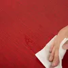 Wachstuch Tischdecke 160 cm rund Rot abwaschbar Leinenoptik Produktbild-Vorschau 3