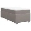 vidaXL Boxspringbett mit Matratze Taupe 100x200 cm Stoff Produktbild-Vorschau 1