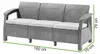 Sofa Keter Ogrodowa Ławka CORFU MAX  Wypoczynkowa 3 osobowa Podgląd zdjęcia produktu 4
