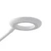 A close-up of a white LED desk lamp with a ring-shaped light. Produktbild-Vorschau