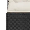 vidaXL Gartensofa mit Kissen Halbrund Schwarz Poly-Rattan Produktbild-Vorschau 3