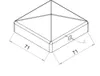 TRIBECCO® 10 tappi per pali 7x7 cm - 70x70 mm, tappi per Anteprima dell’immagine prodotto 2