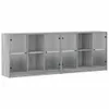 vidaXL Knihovna s dvířky Grey Sonoma 204x37x75 cm Materiál Náhled obrázku produktu 2