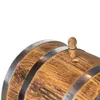 Close-up of a wooden barrel with metal bands and a wooden stopper. Produktbild-Vorschau