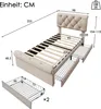MODFU Polsterbetten 90x200 mit höhenverstellbarem Produktbild-Vorschau 7