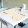 Lederne Platzsets oval 2 Stück 43x29,5 cm beige rutschfest Produktbild-Vorschau