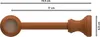 Interdeco Gardinenstange / Vorhangstange Kirschbaum Produktbild-Vorschau 2