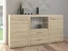 A wooden sideboard with open shelves and drawers. Anteprima dell’immagine prodotto