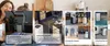 A collage of lifestyle images showing air conditioners and dehumidifiers in various home settings. Produktbild-Vorschau