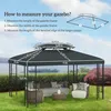 Outsunny vervangend dak voor metalen tuinpaviljoen 3x4, Productafbeelding-voorbeeld 12