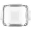 A top-down view of a rectangular metal roasting pan with white handles on a white background. Produktbild-Vorschau
