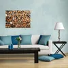 Wallario Poster - Dunkler Holzstapel rund, Kunstdruck Produktbild-Vorschau 2