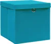 vidaXL Aufbewahrungsboxen mit Deckeln 4 Stk. Babyblau Produktbild-Vorschau 1