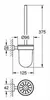 GROHE Essentials, WC-Bürste & Halter, Chrom, Glas, Metall Produktbild-Vorschau 3