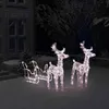 vidaXL Renifer i sanie Dekoracja świąteczna 160 LED 130 cm Podgląd zdjęcia produktu 1