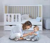 ZEE LUMI Bílá/Přírodní dětská postýlka 120×60 cm 2v1 se Náhled obrázku produktu 15