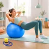 Relaxdays Gymnastikball, 75 cm, mit Luftpumpe, Anti Burst, Produktbild-Vorschau 5