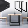 A dining table with chairs and table legs displayed against a light gray and white background. Podgląd zdjęcia produktu