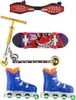 Sada skateboard, waveboard, brusle, koloběžka prstová mix Náhled obrázku produktu 4
