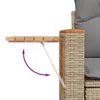 7-tlg. Garten-Sofagarnitur mit Kissen Beige Poly Rattan Produktbild-Vorschau 4