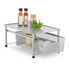 Scaffale con cestino estraibile RD47532, argento Anteprima dell’immagine prodotto 1
