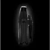 A side profile of a black sandwich toaster against a black background. Produktbild-Vorschau