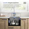 ANW HOME Lavello Cucina sottotop 37x45 cm acciaio inox 1 Anteprima dell’immagine prodotto 2