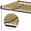 Tenda da sole manuale a scomparsa con LED 500x300 cm giallo Anteprima dell’immagine prodotto 5