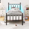 Flieks letto per ragazzi letto in metallo 90x200cm con Led, Anteprima dell’immagine prodotto 2