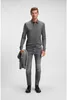 Boss Orange grau Polo Langarm Slim Fit Baumwolle Produktbild-Vorschau 2