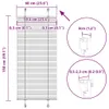 vidaXL Plissé blanc 60x150 cm Largeur du tissu 59,4 cm Voir les images du produit 7