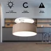 EINLICHT Fabric Deckenleuchte, Stoffschirm Taupe, Ø30 cm x Produktbild-Vorschau 5