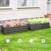 Outsunny 2er-Set Hochbeet Blumenhochbeet Produktbild-Vorschau 7