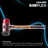 HALDER SIMPLEX Schonhammer Ø 60 mm Gummi / Plastik rot mit Produktbild-Vorschau 13