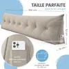 ELONEO Coussin dorsal 200 cm de large, coussin en forme de Voir les images du produit 3