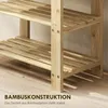 Schuhbank aus Bambus mit 2 Ablagen, 50 x 28 x 45 cm, Natur Produktbild-Vorschau 7