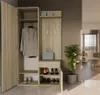 A hallway or entryway with a wardrobe and shoe storage unit. Produktbild-Vorschau