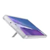 A transparent phone case with a kickstand is shown from a side angle, propped up on its stand. Anteprima dell’immagine prodotto
