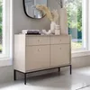 BETTSO Moderne Kommode MOLLY Beige mit 2 Türen, 2 Produktbild-Vorschau 2