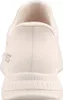 The back view of a white Skechers sneaker. Voir les images du produit
