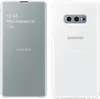 A product shot of a white Samsung Galaxy S10e phone case, shown from the front and back. Náhled obrázku produktu