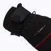 A close-up view of a black ski glove with red trim and a black logo. Produktbild-Vorschau