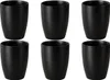 Kaffeebecher - Schwarz matt - Steingut - 6er Set Produktbild-Vorschau 1