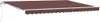 A brown retractable awning is shown against a white background. Produktbild-Vorschau