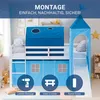 Homestyle4u Hochbett 90x200 Kinder Weiß Rutsche Vorhang Produktbild-Vorschau 17