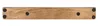 A wooden plank with black feet on a white background. Produktbild-Vorschau