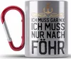 Trendation - Insel Föhr Geschenk Edelstahl Tasse Karabiner Produktbild-Vorschau 1