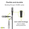 Micro-USB-auf-USB-A-Textilkabel mit Metallsteckern Produktbild-Vorschau 13